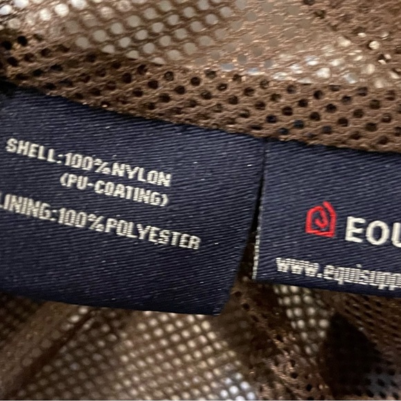 Eous Vintage Jacket Womens Small Brown Equestrian Horses Coat Hooded Full Zip - Picture 13 of 16